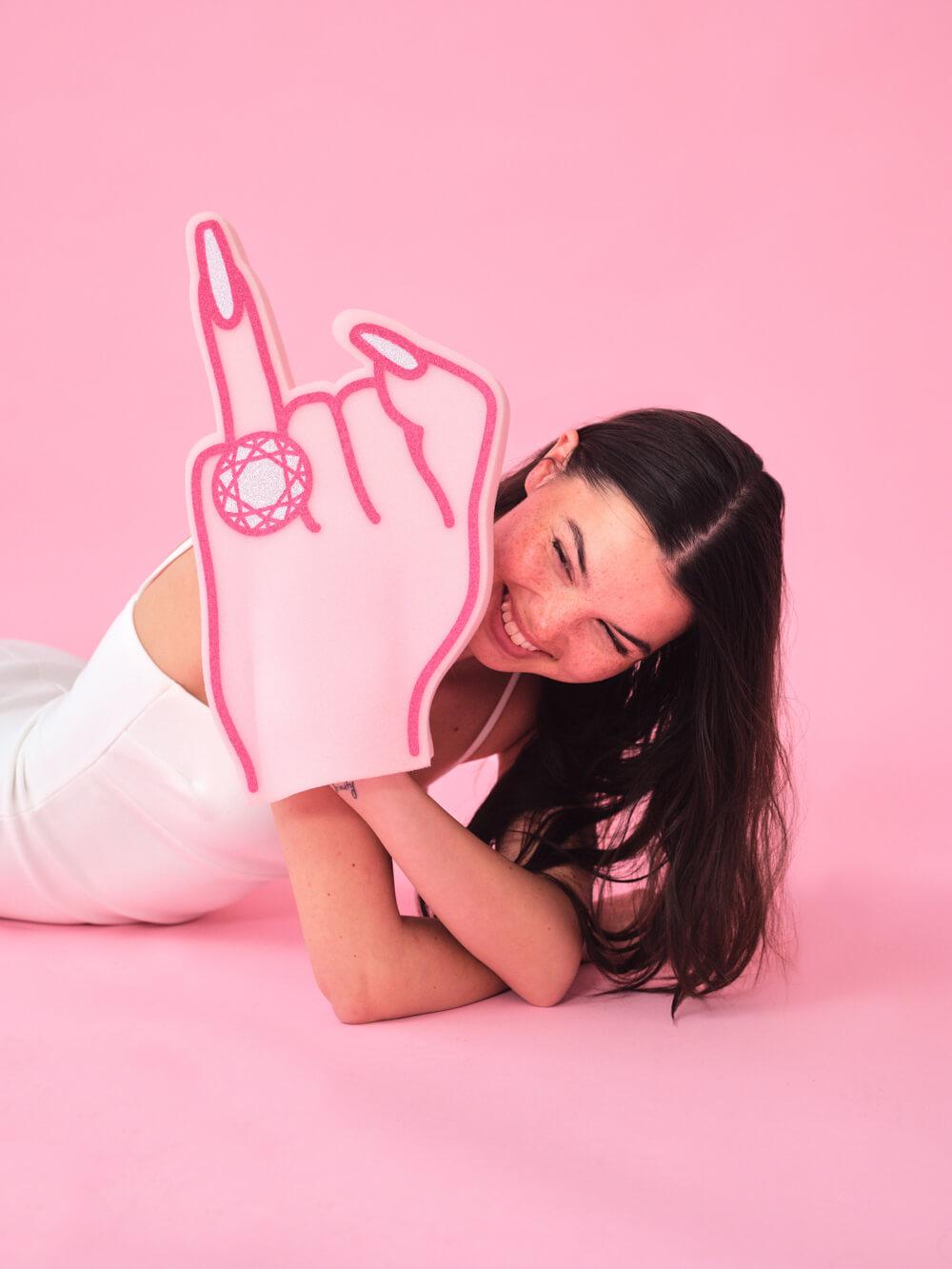 Bling Ring Basics - foam finger + balloon