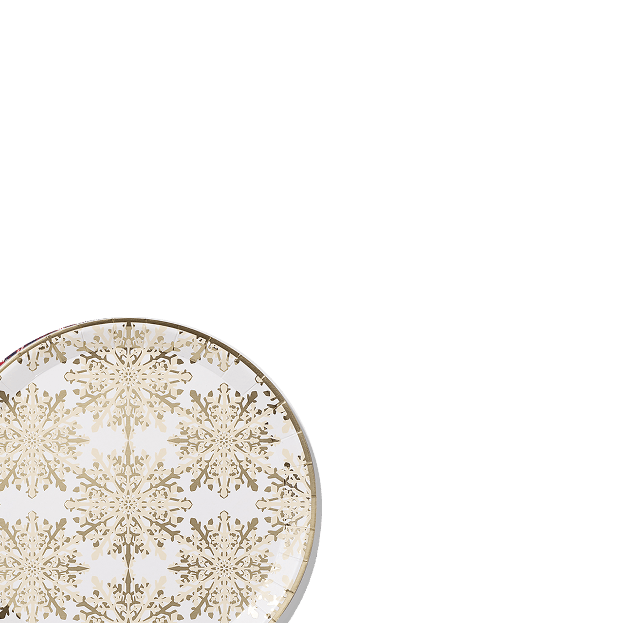 Golden Snowflake Large Plates (10 per pack)