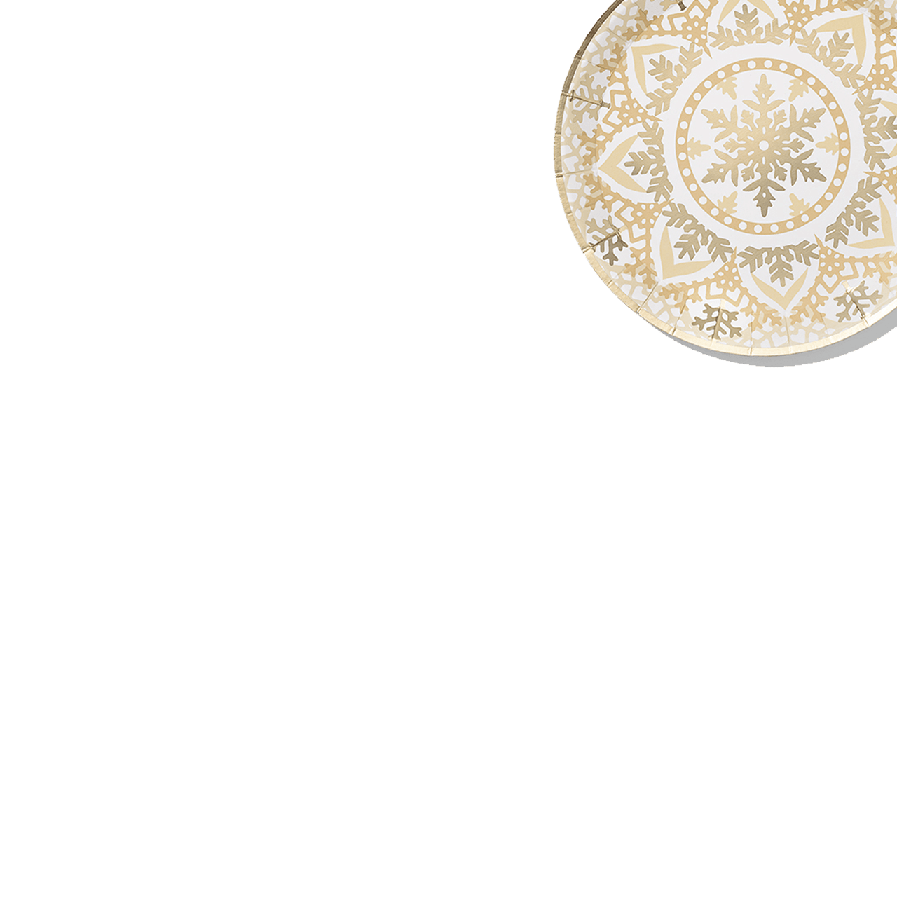 Golden Snowflake Small Plates (10 per pack)