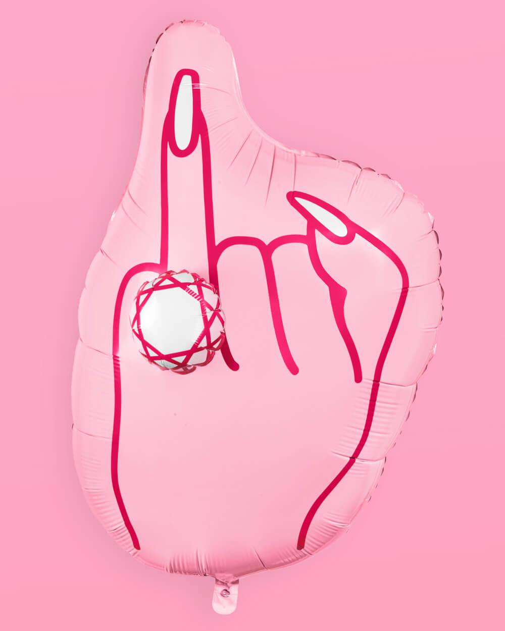 Bling Ring Basics - foam finger + balloon