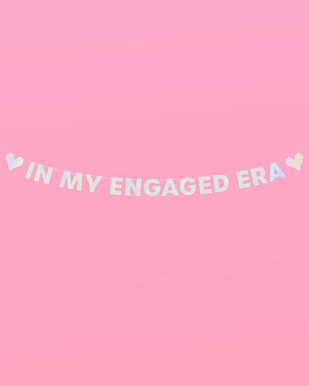 Engaged Era Banner - iridescent foil banner