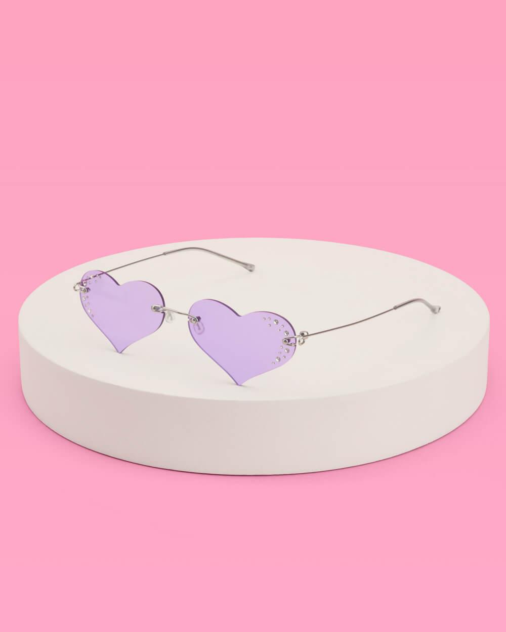 Good Idea Sunnies - rhinestone heart sunglasses