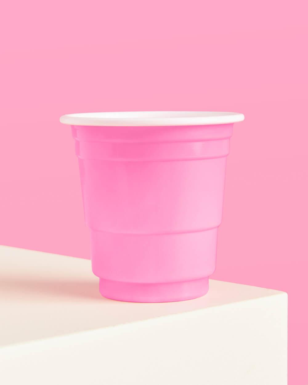 Baby Pink Shot Glasses - 50 plastic shot glasses