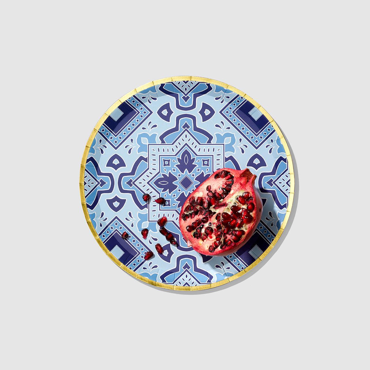 Amalfi Blues Large Plates (10 per pack) | Amazing Pinatas