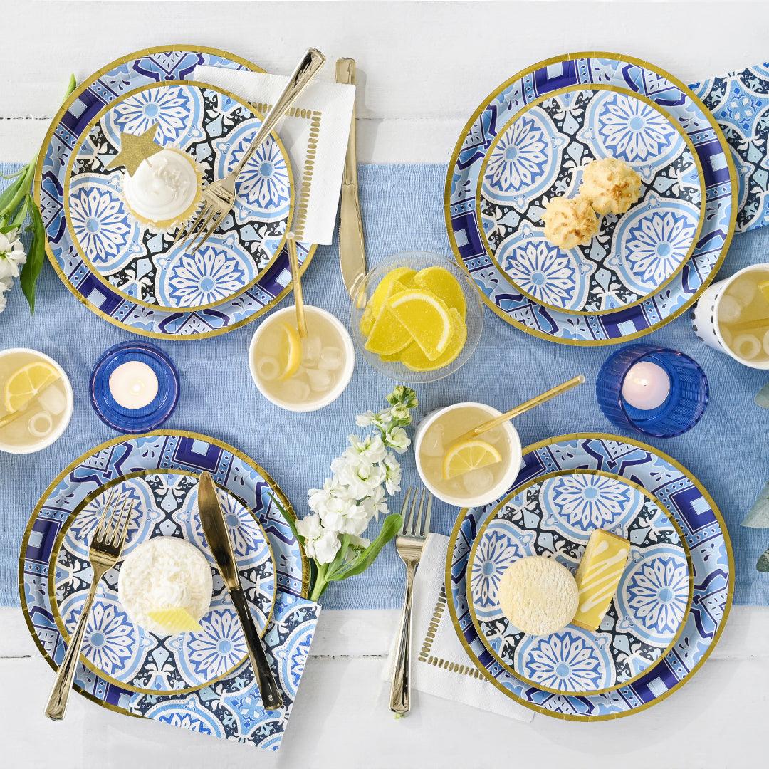 Amalfi Blues Small Plates (10 per pack) | Amazing Pinatas