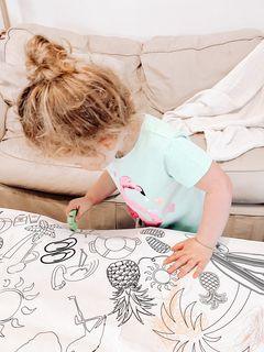 Beach Coloring Activity Table Cover | Amazing Pinatas