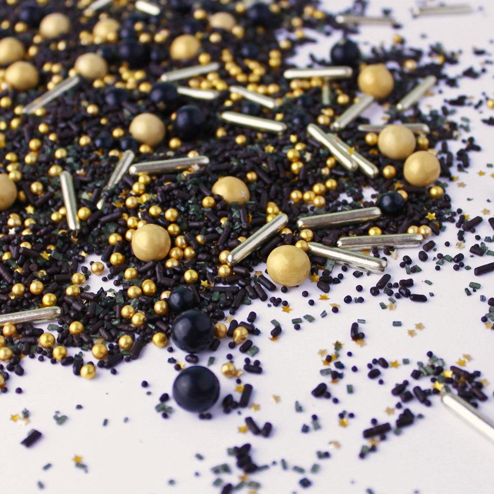 Black Gold Sprinkle Mix | Amazing Pinatas