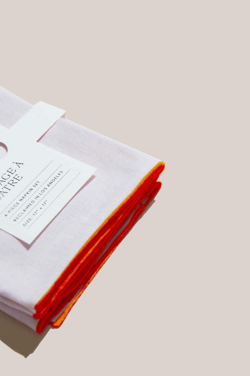 Blush Linen Orange Napkins | Set of 4 | Amazing Pinatas