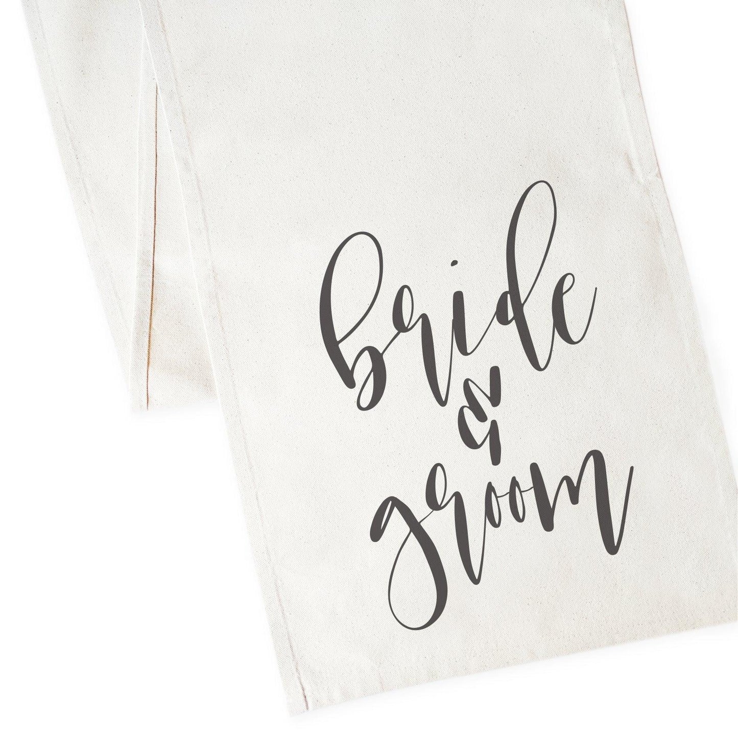 Bride & Groom Cotton Canvas Table Runner | Amazing Pinatas
