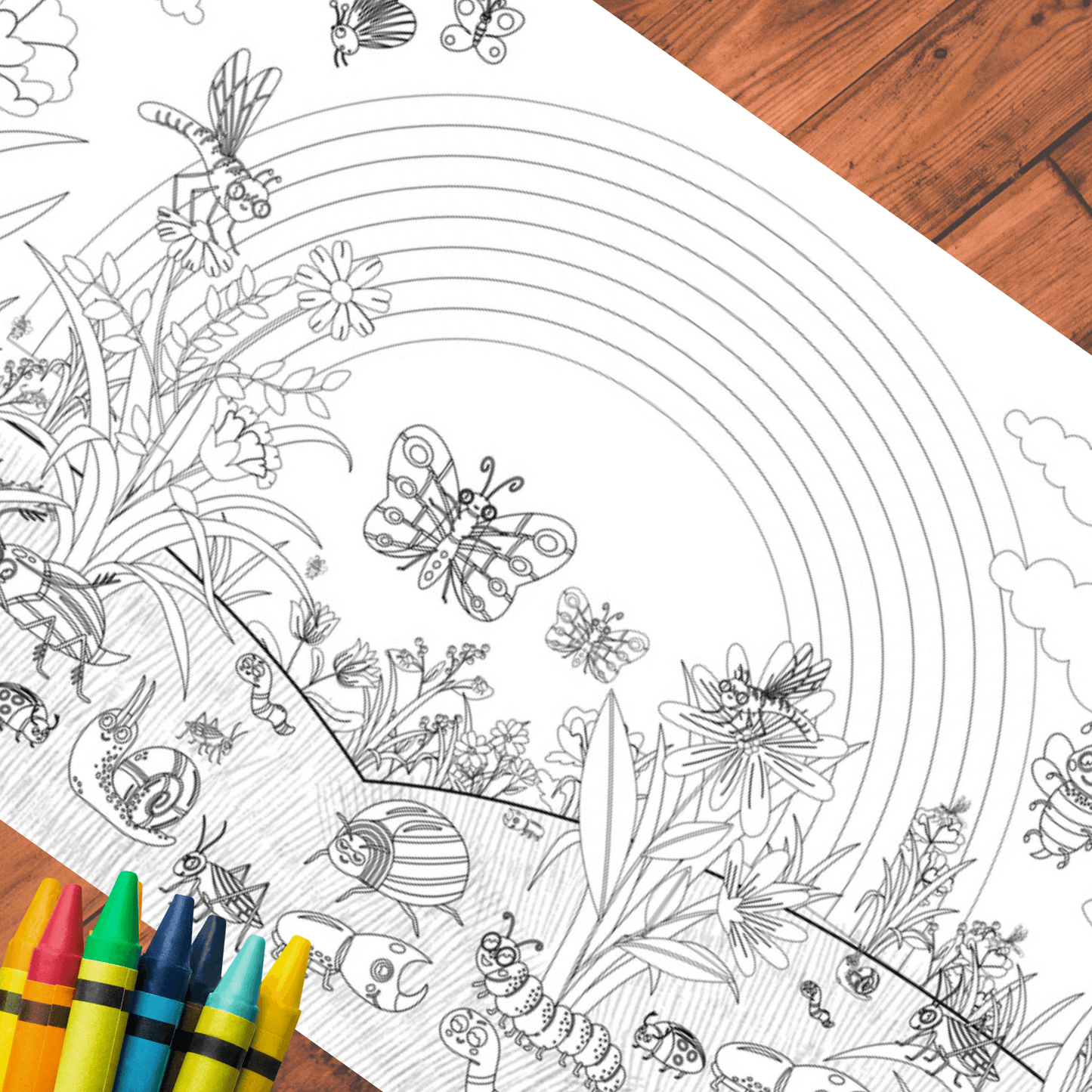 Bugs Coloring Activity Table Cover | Amazing Pinatas