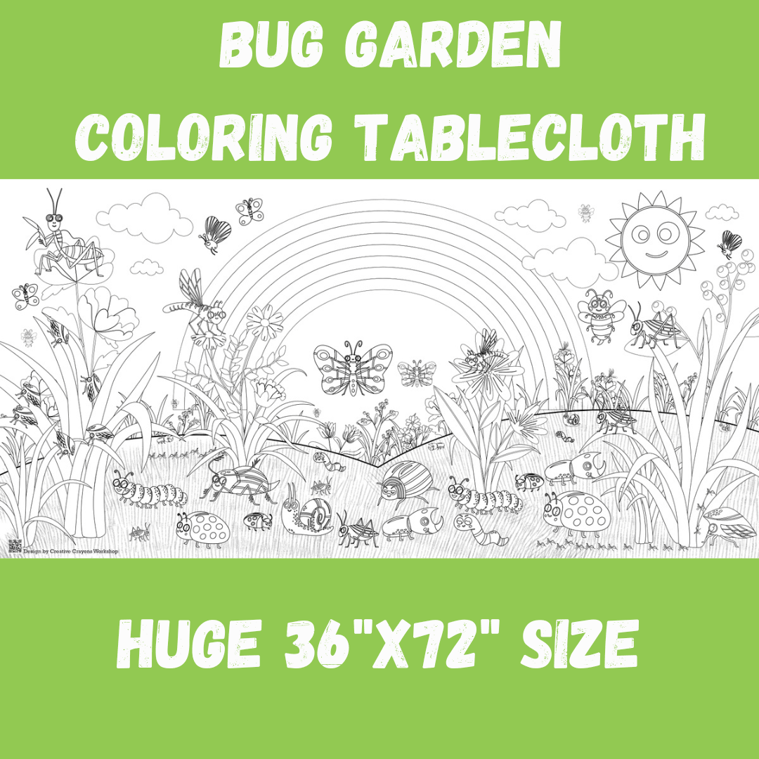 Bugs Coloring Activity Table Cover | Amazing Pinatas