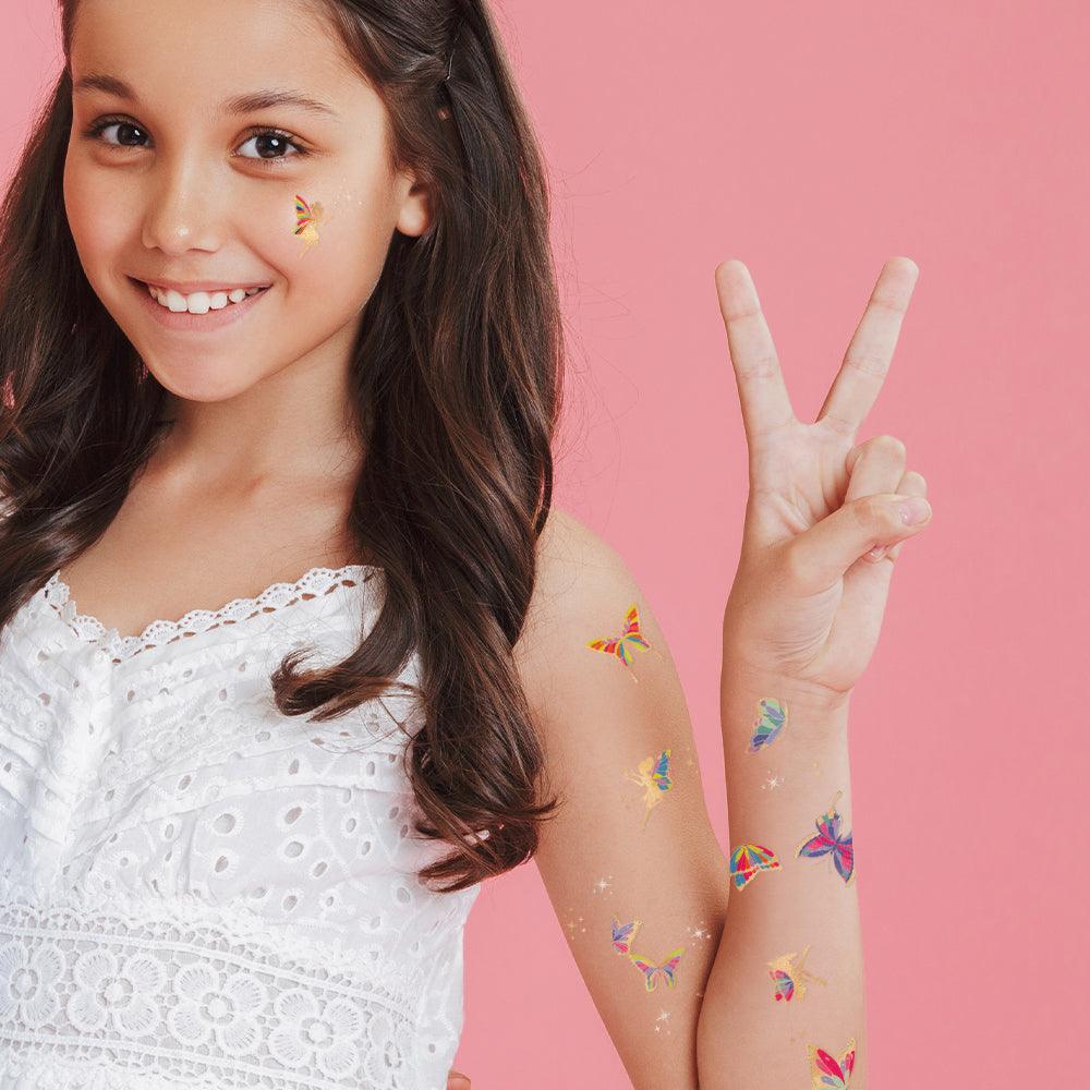 Butterfly Fair Garden Temporary Tattoos | 62 ct | Amazing Pinatas