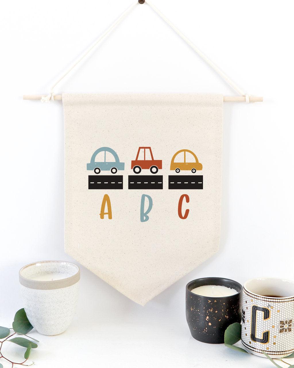 Cars and Alphabet Hanging Wall Banner | Amazing Pinatas