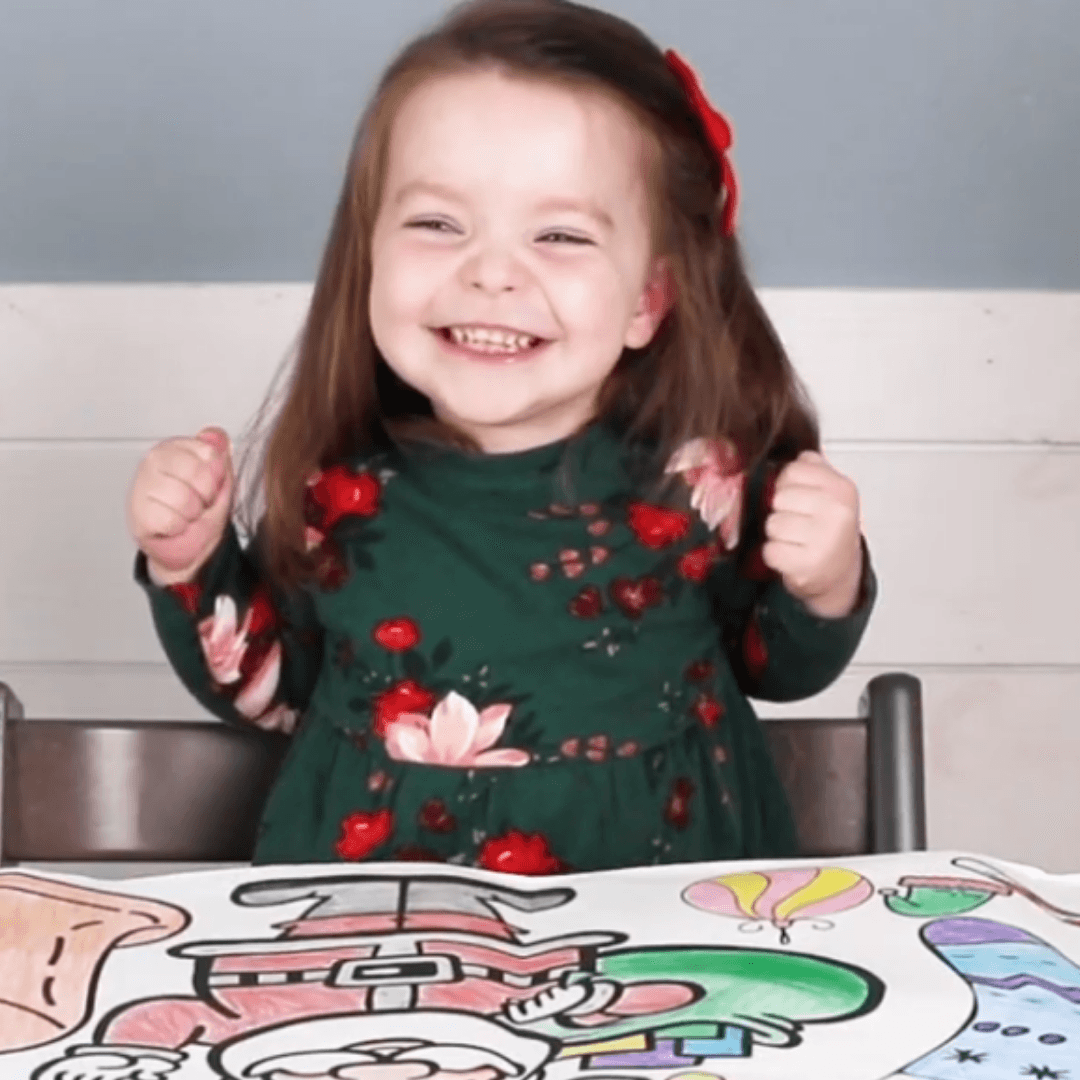 Christmas Coloring Activity Table Cover | Amazing Pinatas