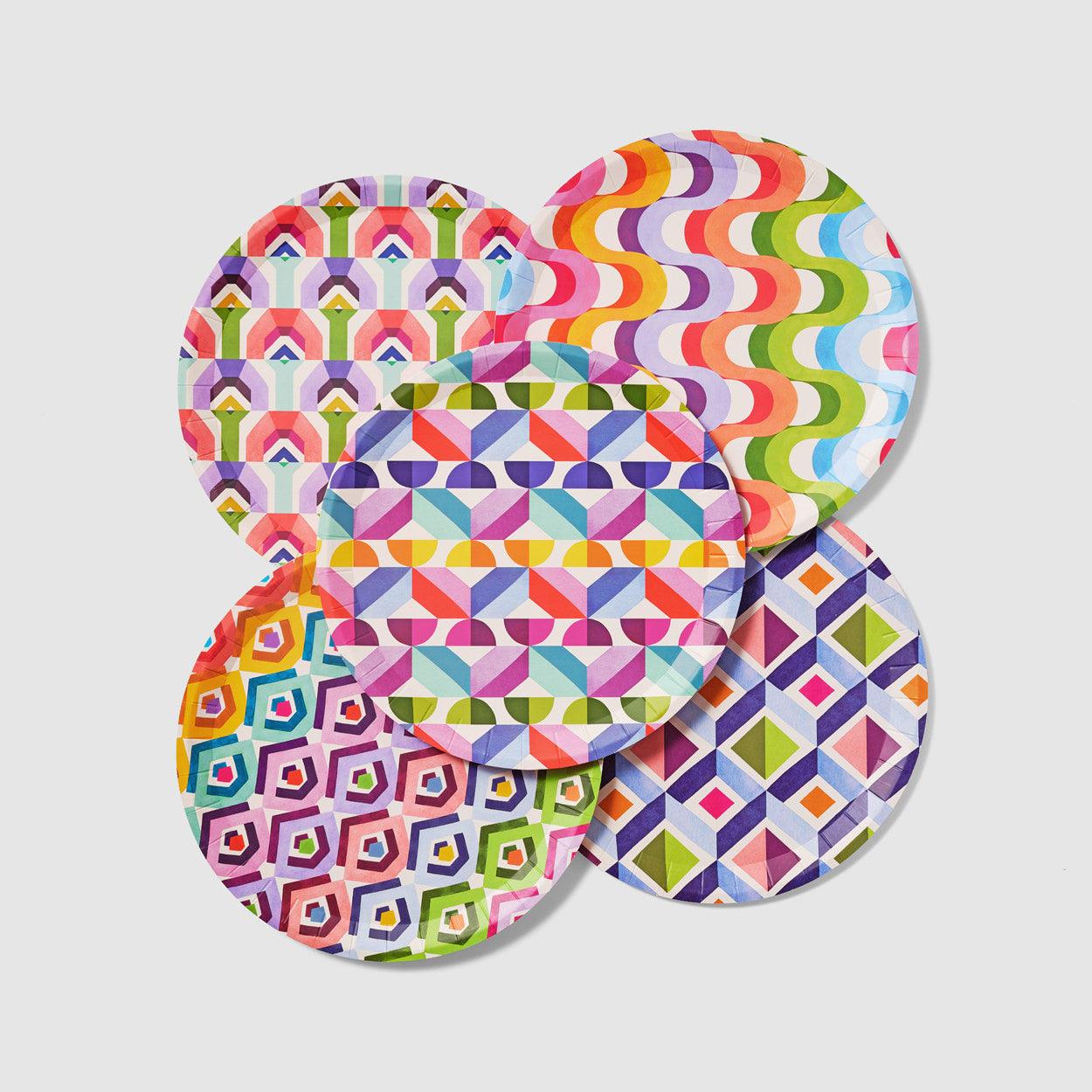Color me Crazy Large Plates (10 per pack) | Amazing Pinatas