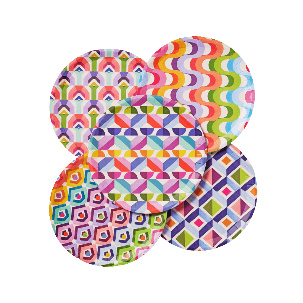 Color me Crazy Large Plates (10 per pack) | Amazing Pinatas