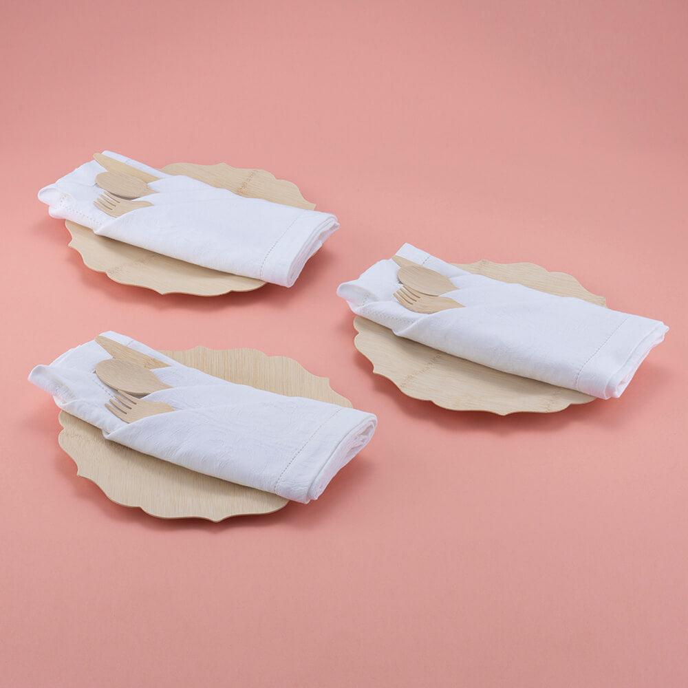 Disposable Bamboo Fancy Plates | Amazing Pinatas