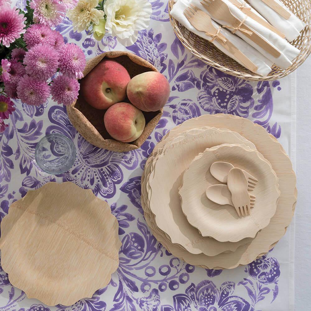 Disposable Bamboo Fancy Plates | Amazing Pinatas