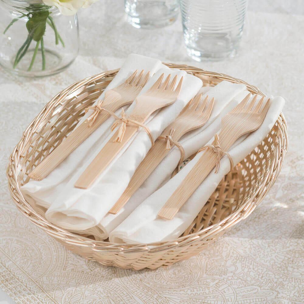 Disposable Bamboo Forks, Bulk Case 250 | Amazing Pinatas