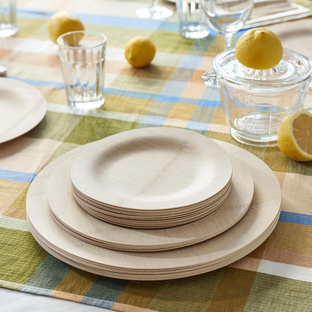 Disposable Bamboo Round Plates | Amazing Pinatas