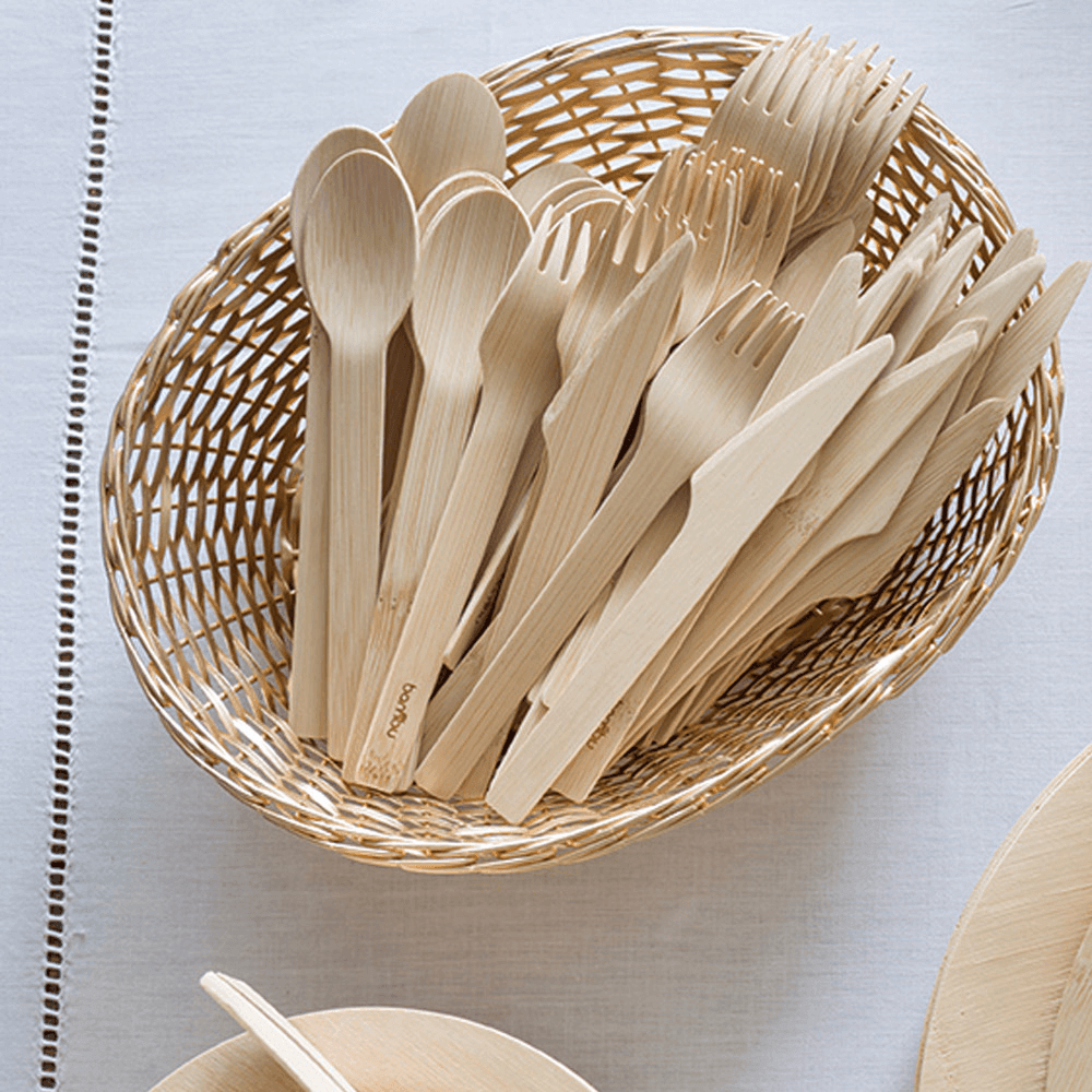 Disposable Bamboo Spoons, Bulk Case of 250 | Amazing Pinatas