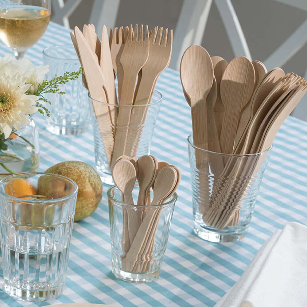 Disposable Bamboo Spoons, Bulk Case of 250 | Amazing Pinatas