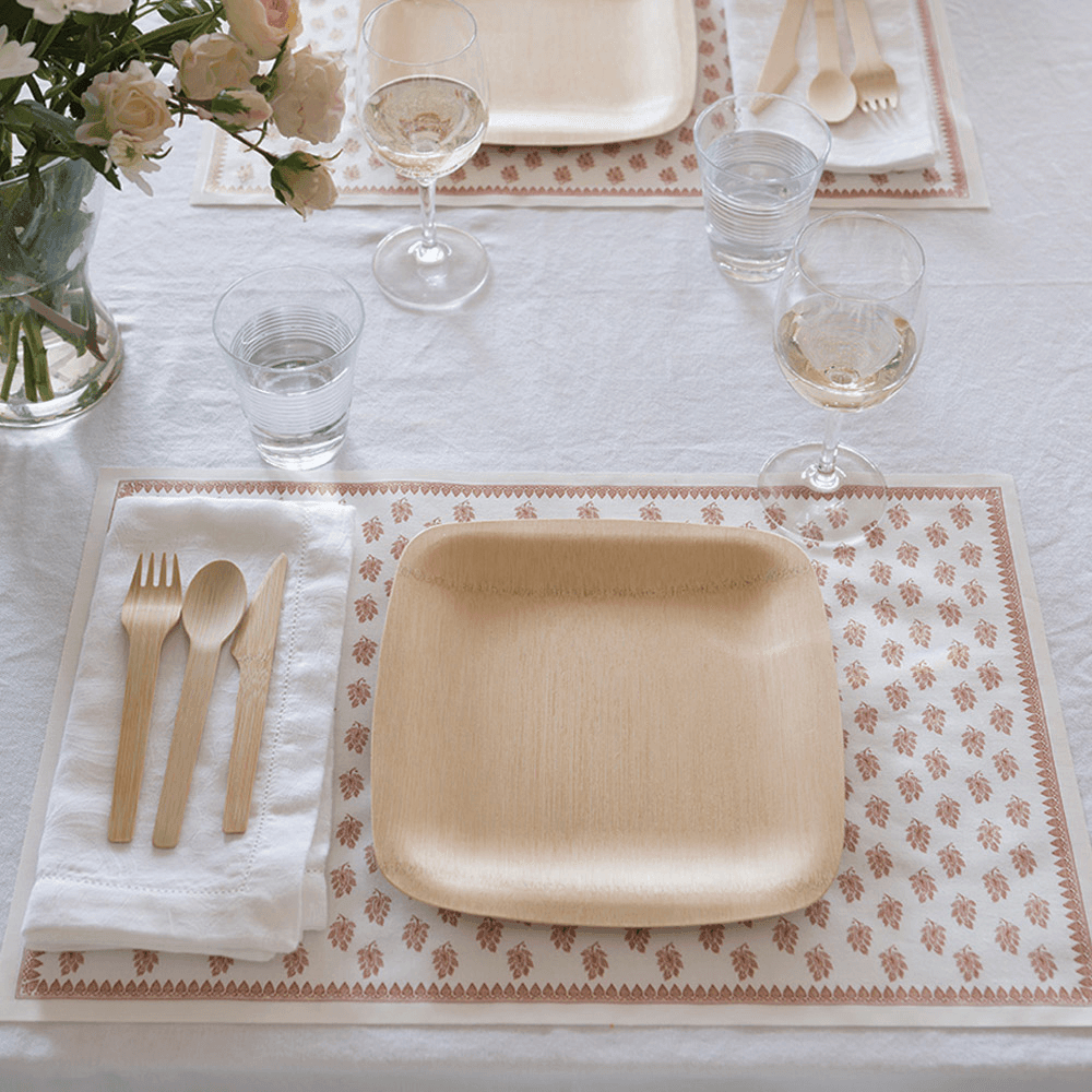 Disposable Bamboo Square Plates | Amazing Pinatas