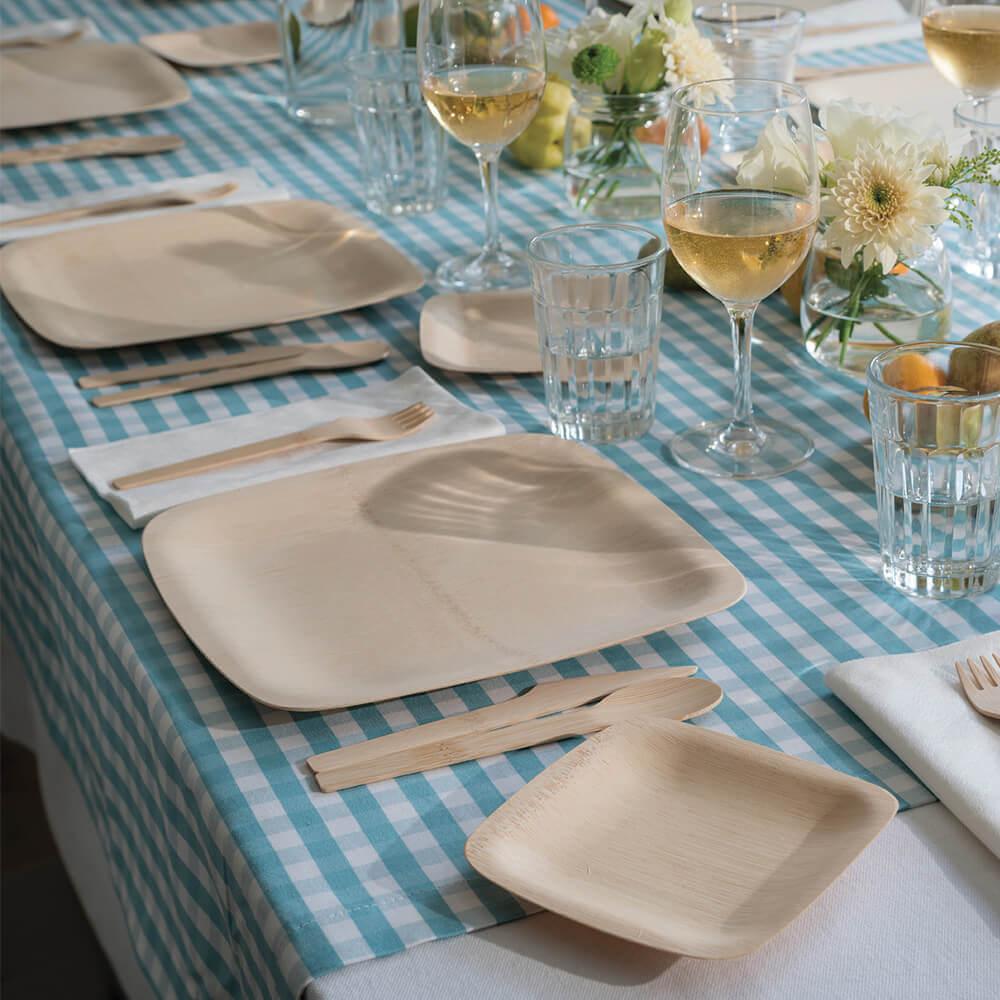 Disposable Bamboo Square Plates | Amazing Pinatas
