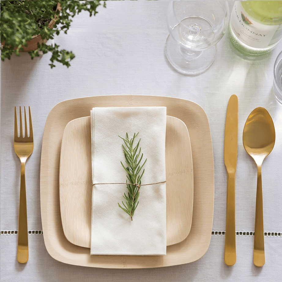 Disposable Bamboo Square Plates | Amazing Pinatas