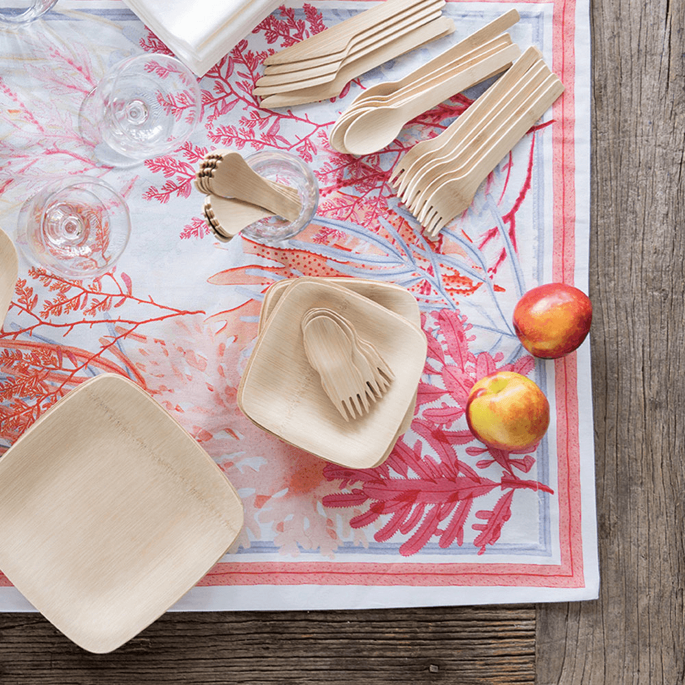 Disposable Bamboo Square Plates | Amazing Pinatas