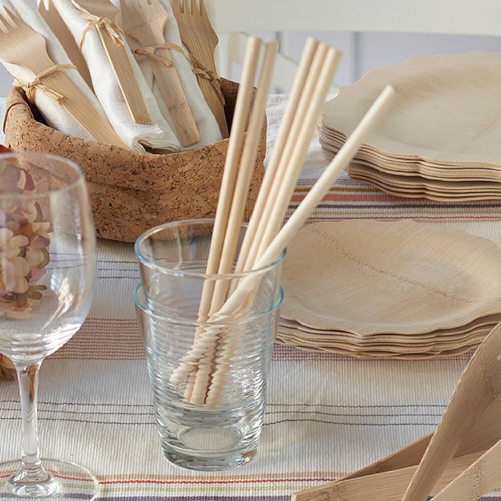 Disposable Bamboo Straws. Box of 24 | Amazing Pinatas