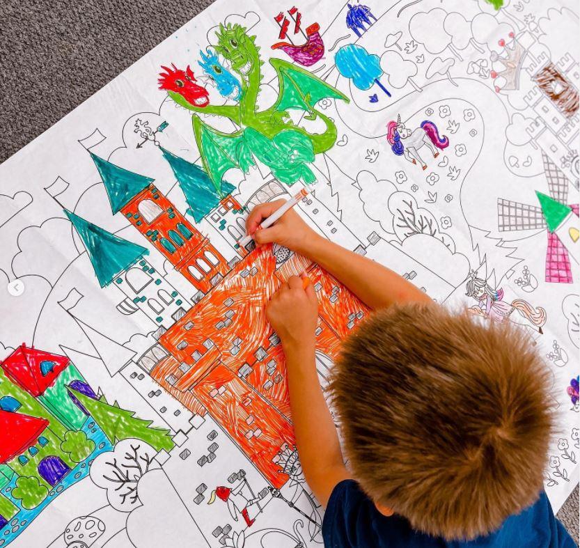 Fairy Tale Coloring Activity Table Cover | Amazing Pinatas