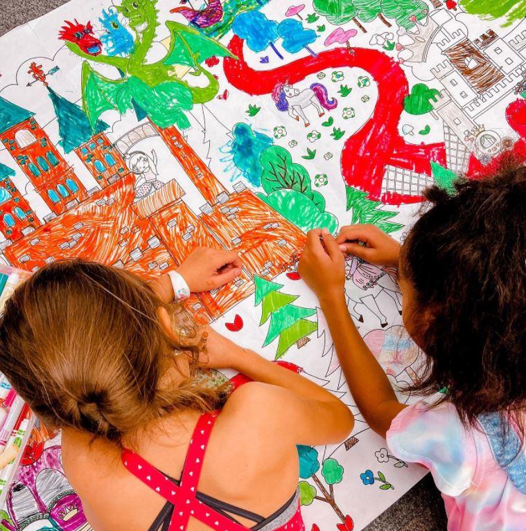 Fairy Tale Coloring Activity Table Cover | Amazing Pinatas