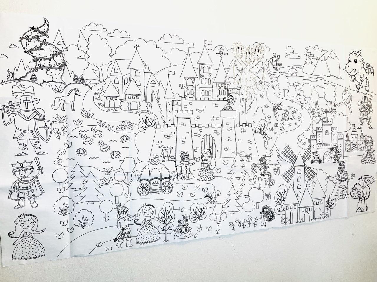 Fairy Tale Coloring Activity Table Cover | Amazing Pinatas