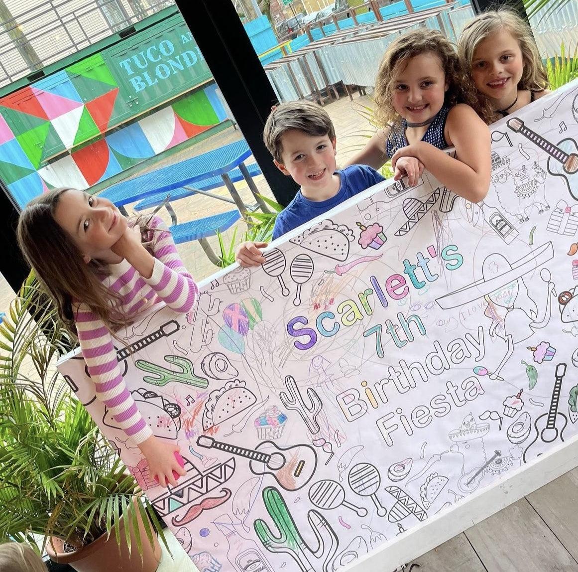 Fiesta Coloring Activity Table Cover | Amazing Pinatas