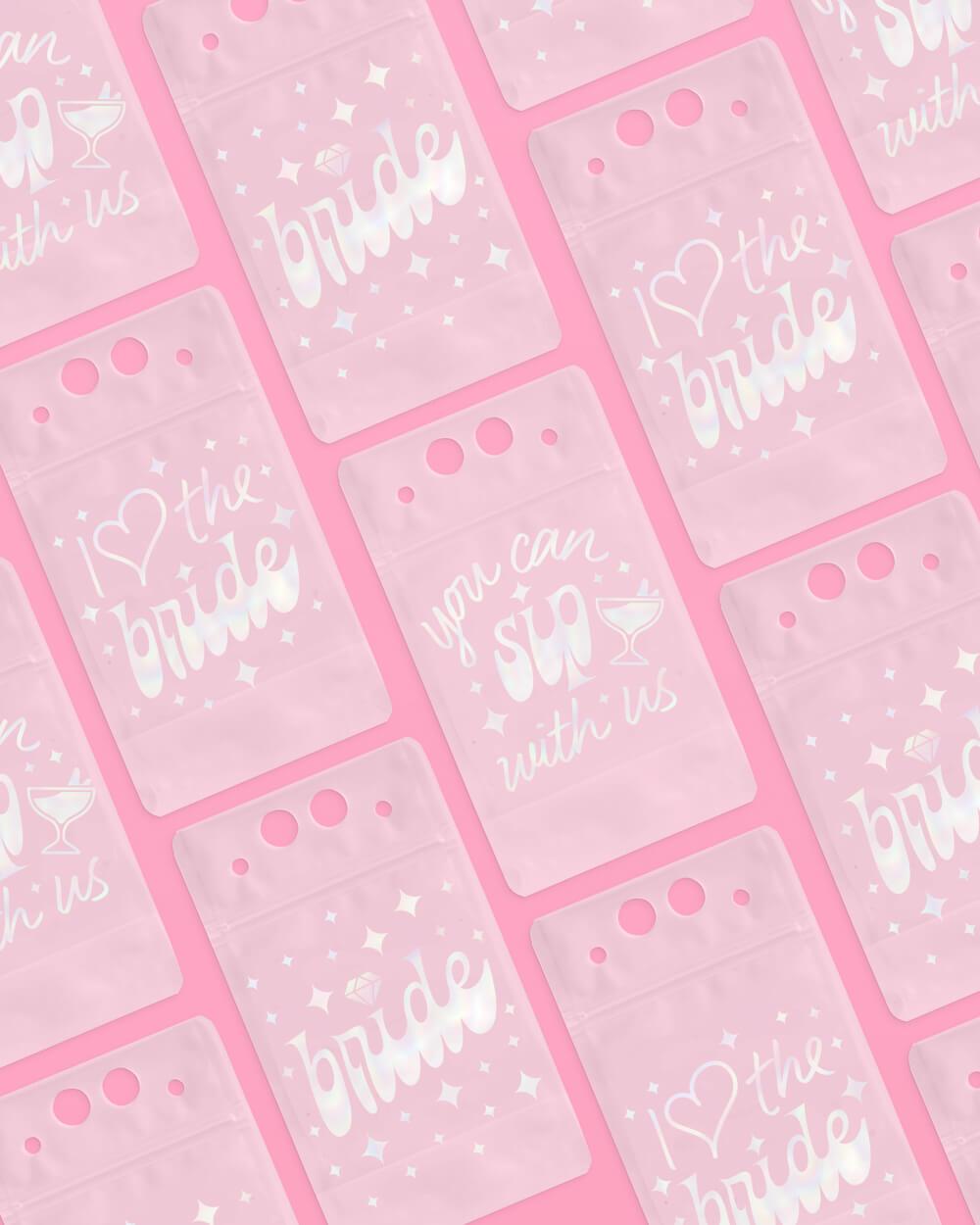 Bride's Besties Sippers - 15 pouches + straws