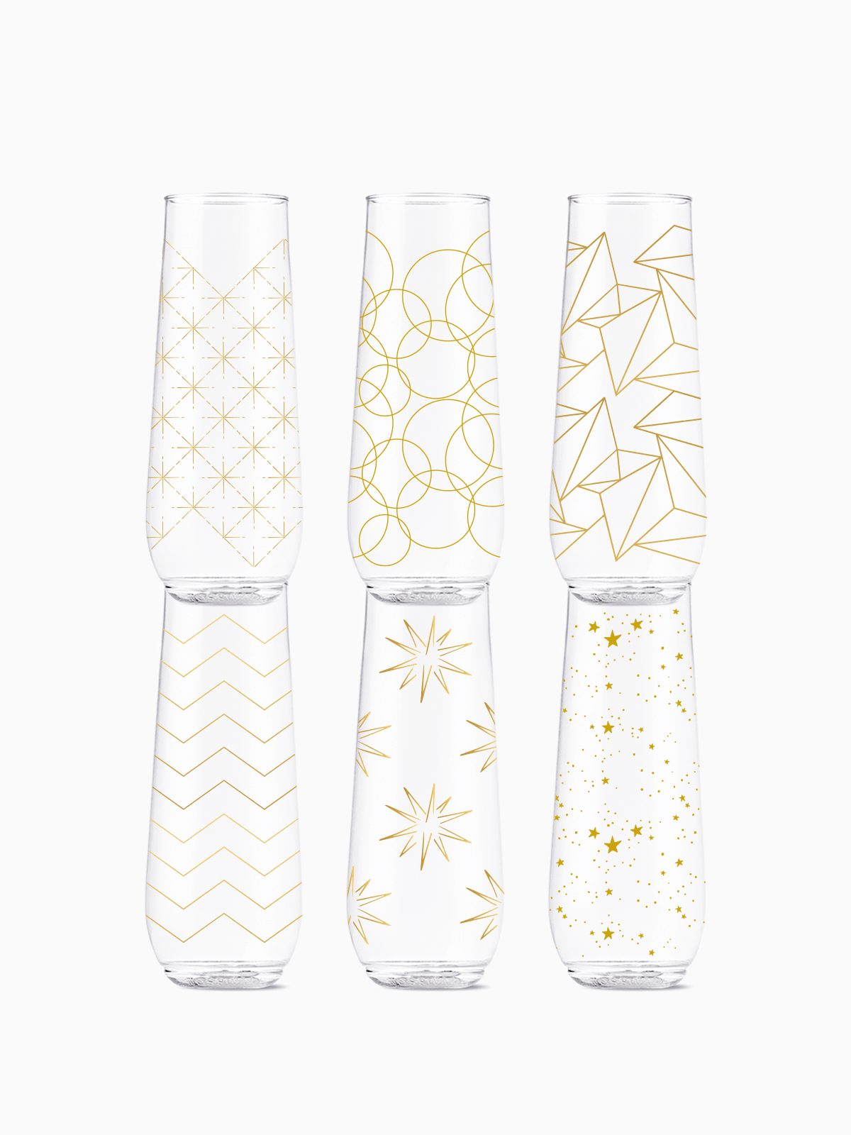 Flute Glasses Set 9oz | Festive Cheers | Amazing Pinatas
