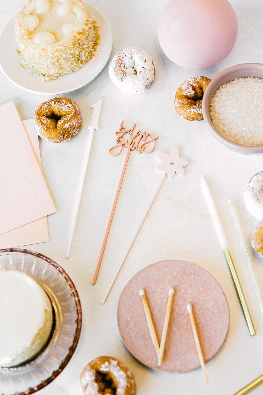 Girl's First Birthday Drink Stirrers | Amazing Pinatas