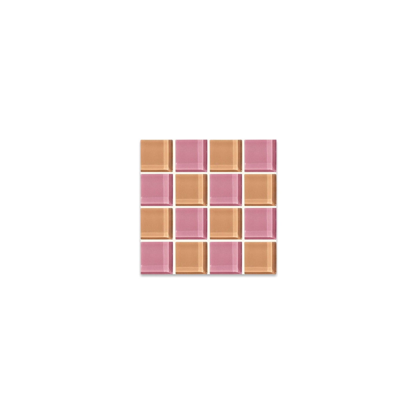 GLASS TILE COASTER - Earthy Pink | Amazing Pinatas