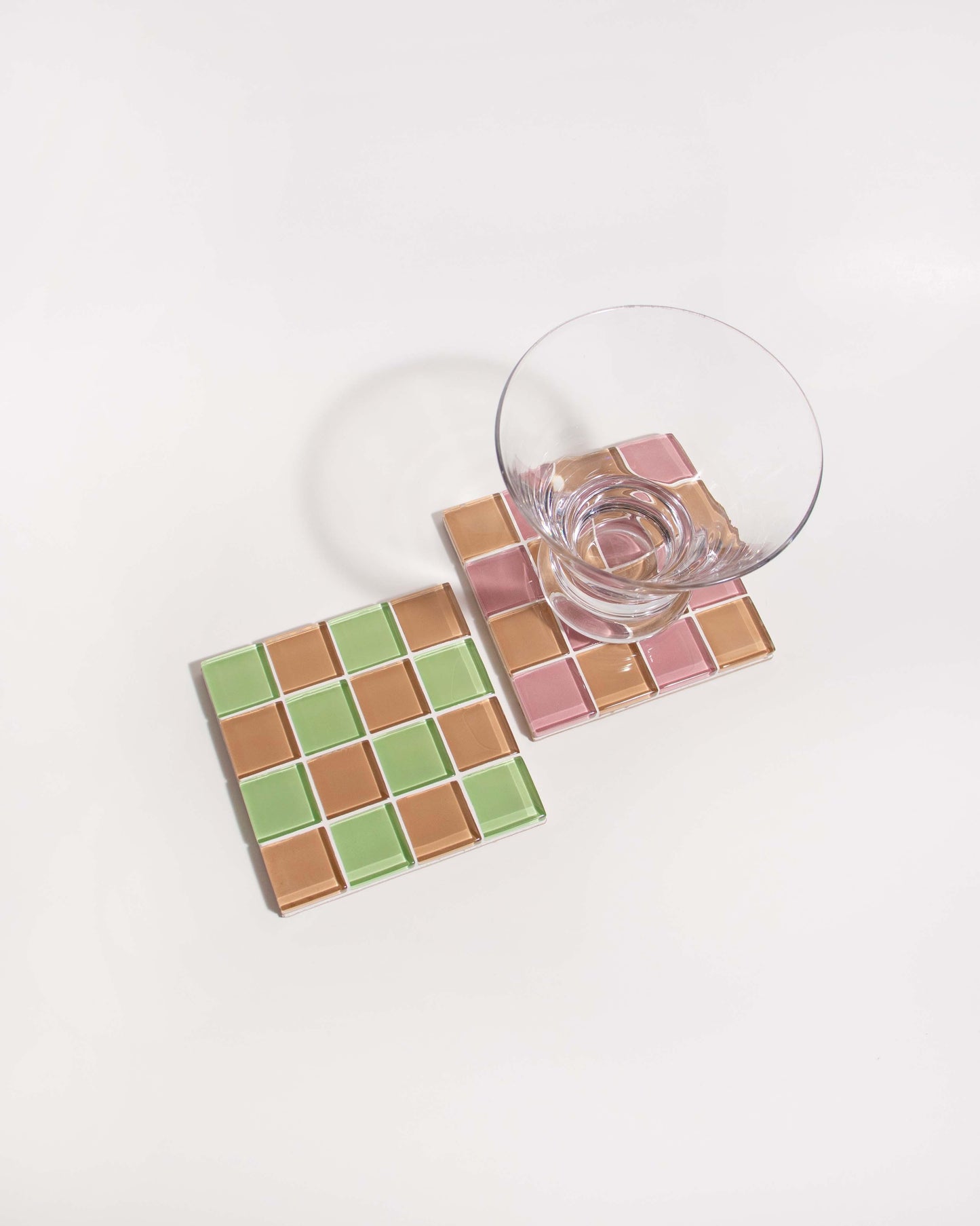 GLASS TILE COASTER - Earthy Pink | Amazing Pinatas
