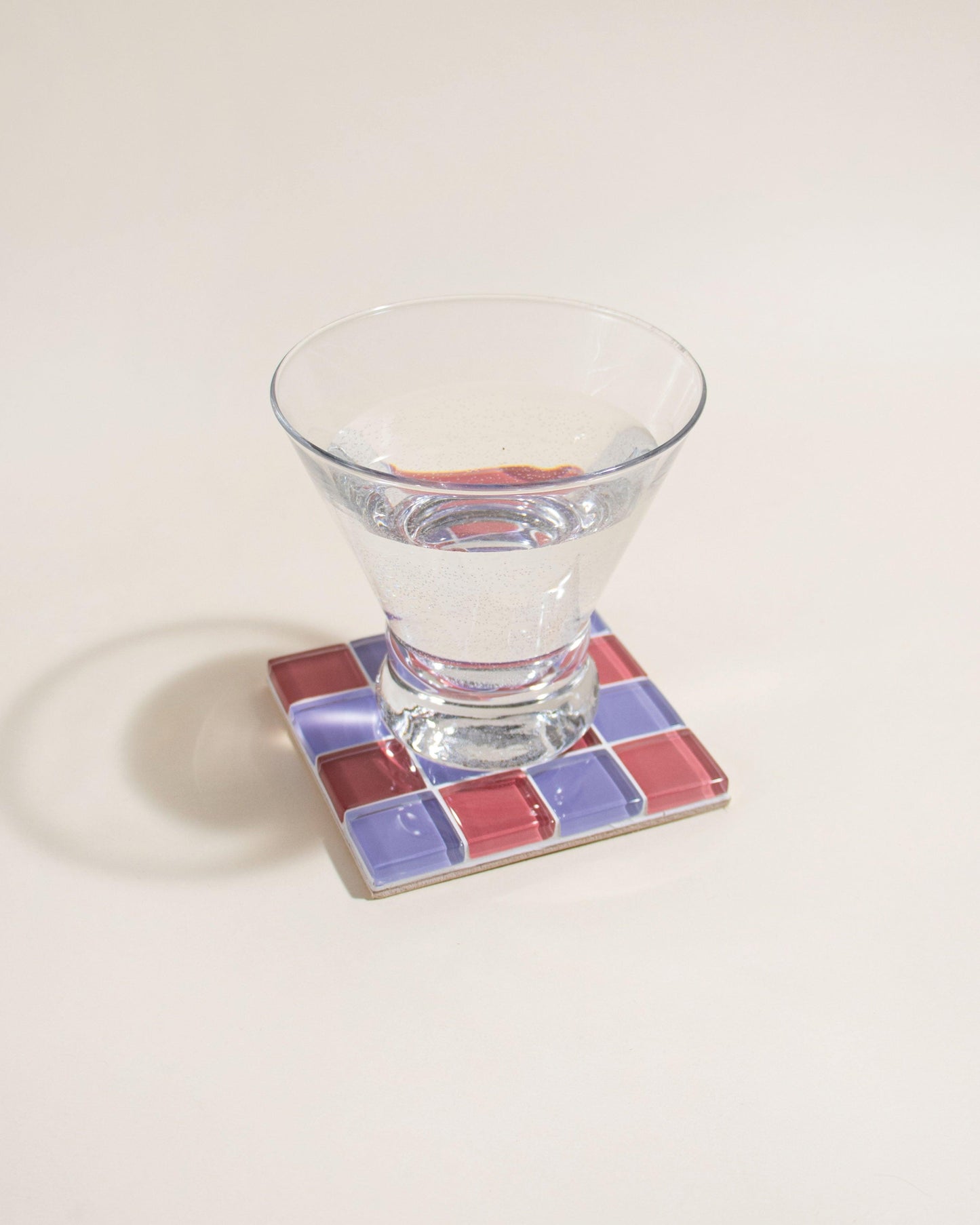 GLASS TILE COASTER - Pinky Rose | Amazing Pinatas