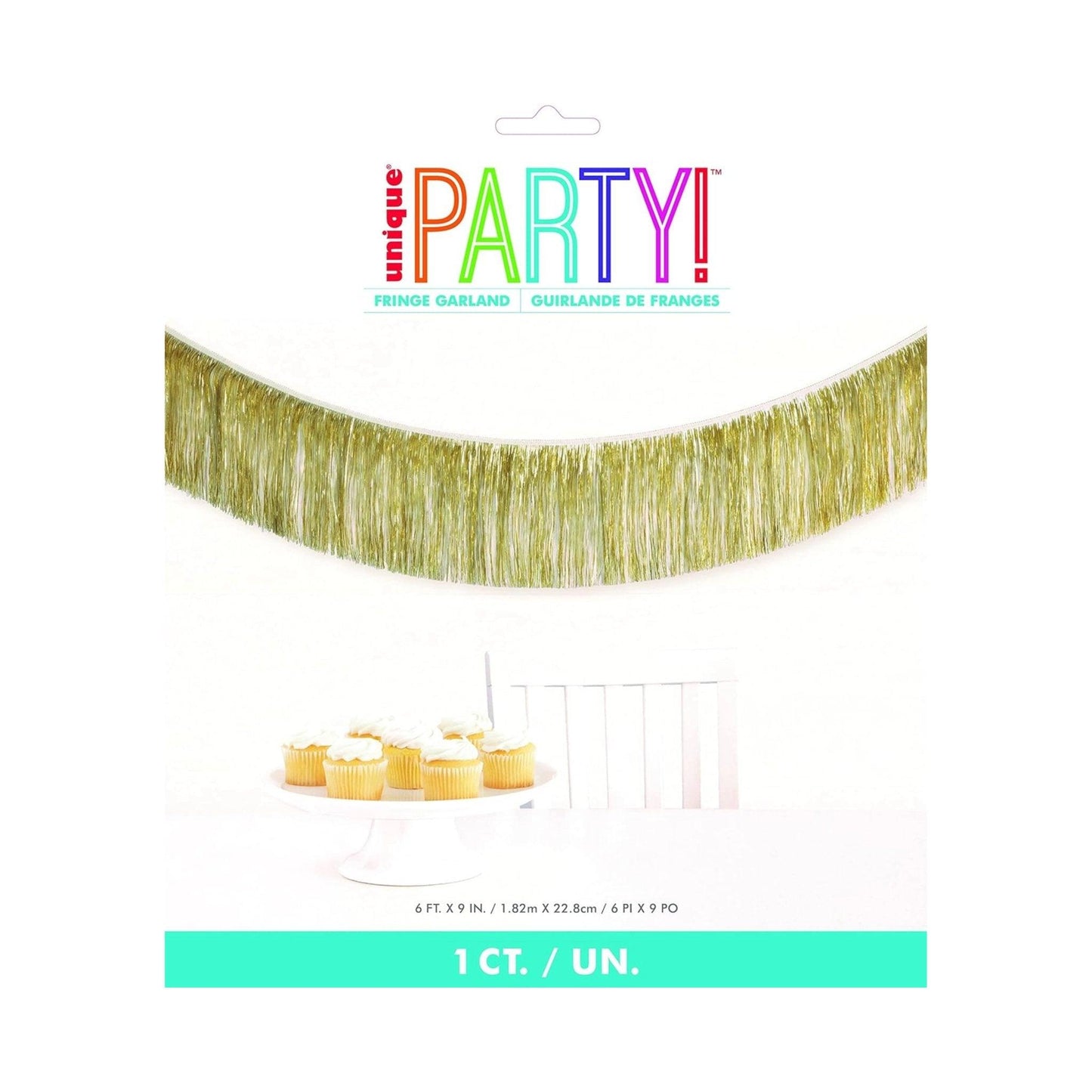 Gold Foil Fringe Birthday Party Garland 6ft | Amazing Pinatas