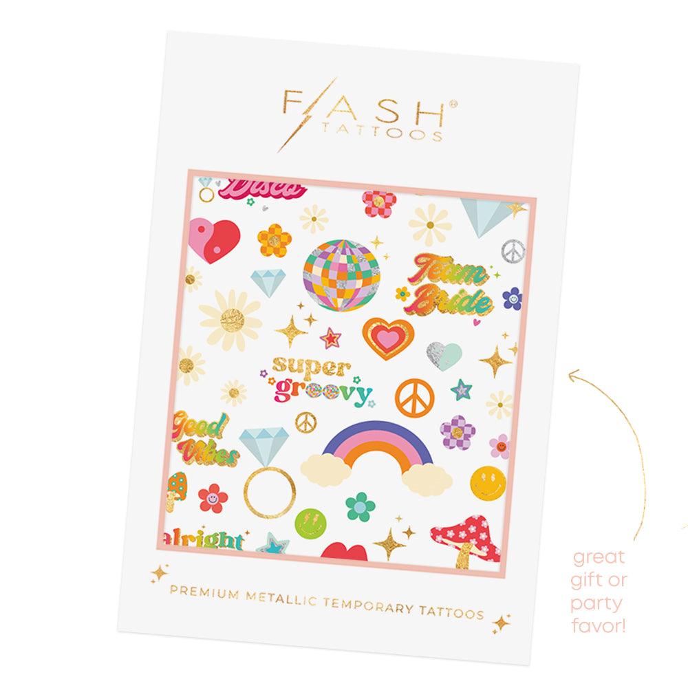 Groovy Bachelorette Temporary Tattoos | 94 ct | Amazing Pinatas