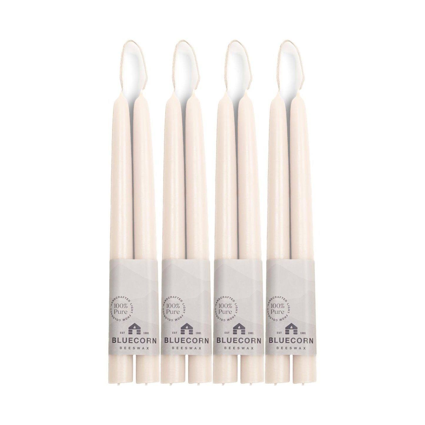 Hand-Dipped Beeswax Taper Candles - Bulk 4-Pair Bundle | Amazing Pinatas