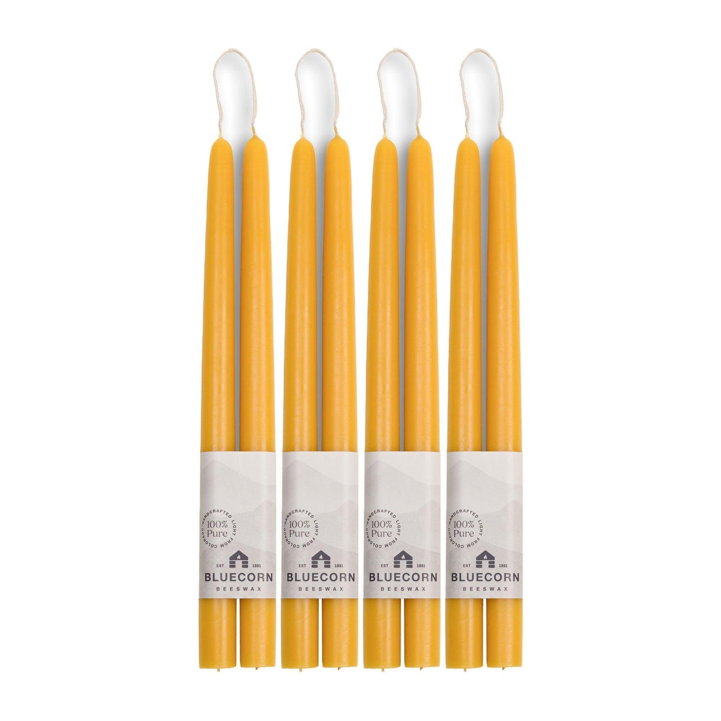 Hand-Dipped Beeswax Taper Candles - Bulk 4-Pair Bundle | Amazing Pinatas