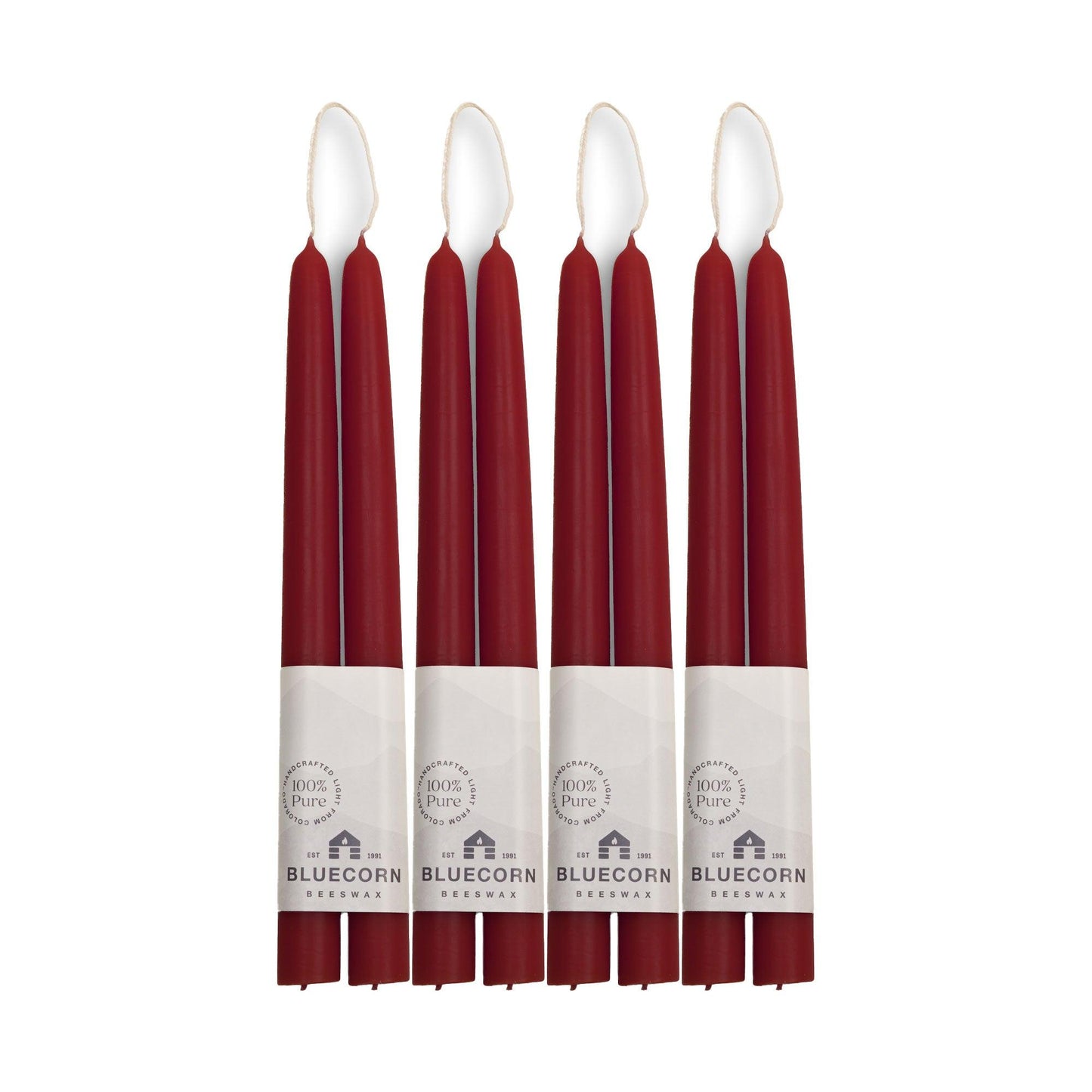 Hand-Dipped Beeswax Taper Candles - Bulk 4-Pair Bundle | Amazing Pinatas