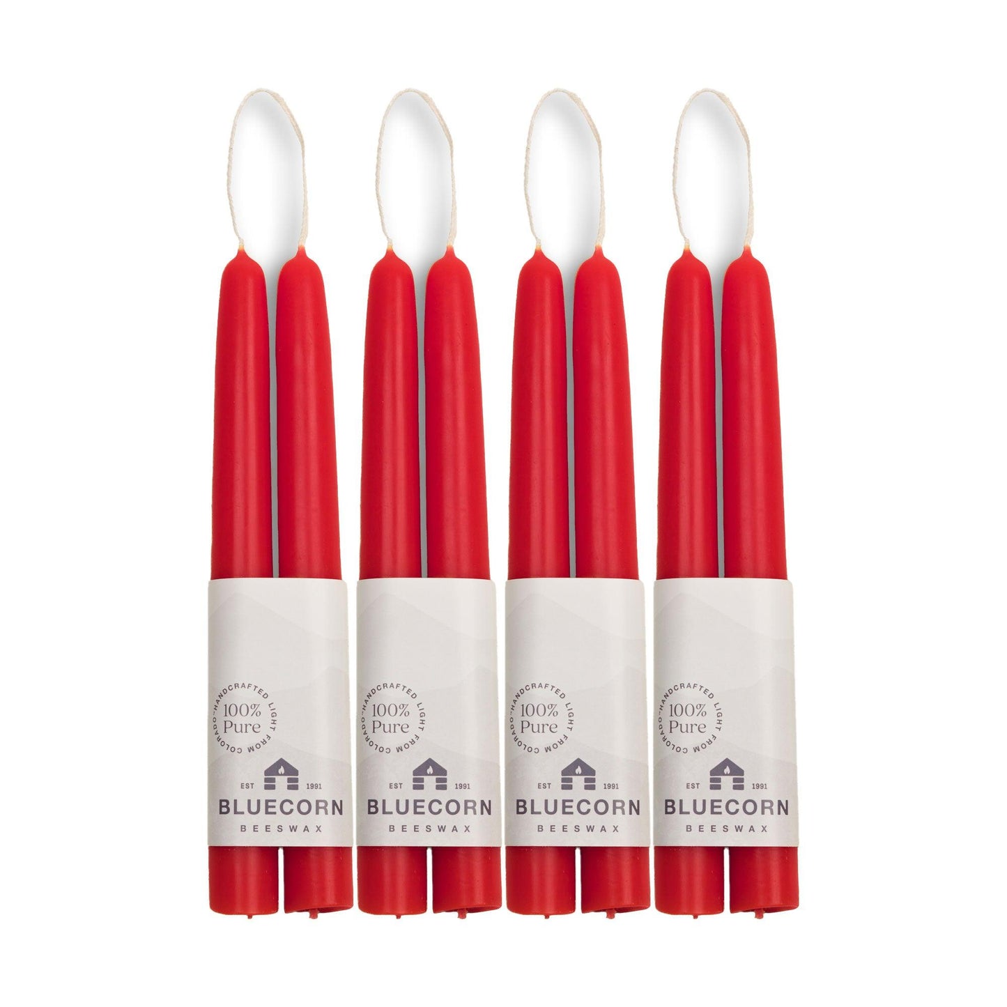 Hand-Dipped Beeswax Taper Candles - Bulk 4-Pair Bundle | Amazing Pinatas