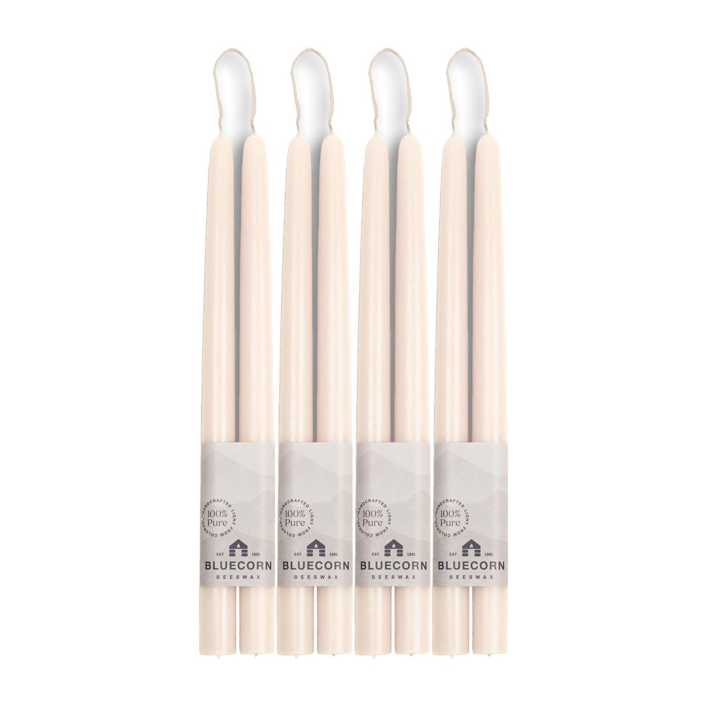 Hand-Dipped Beeswax Taper Candles - Bulk 4-Pair Bundle | Amazing Pinatas