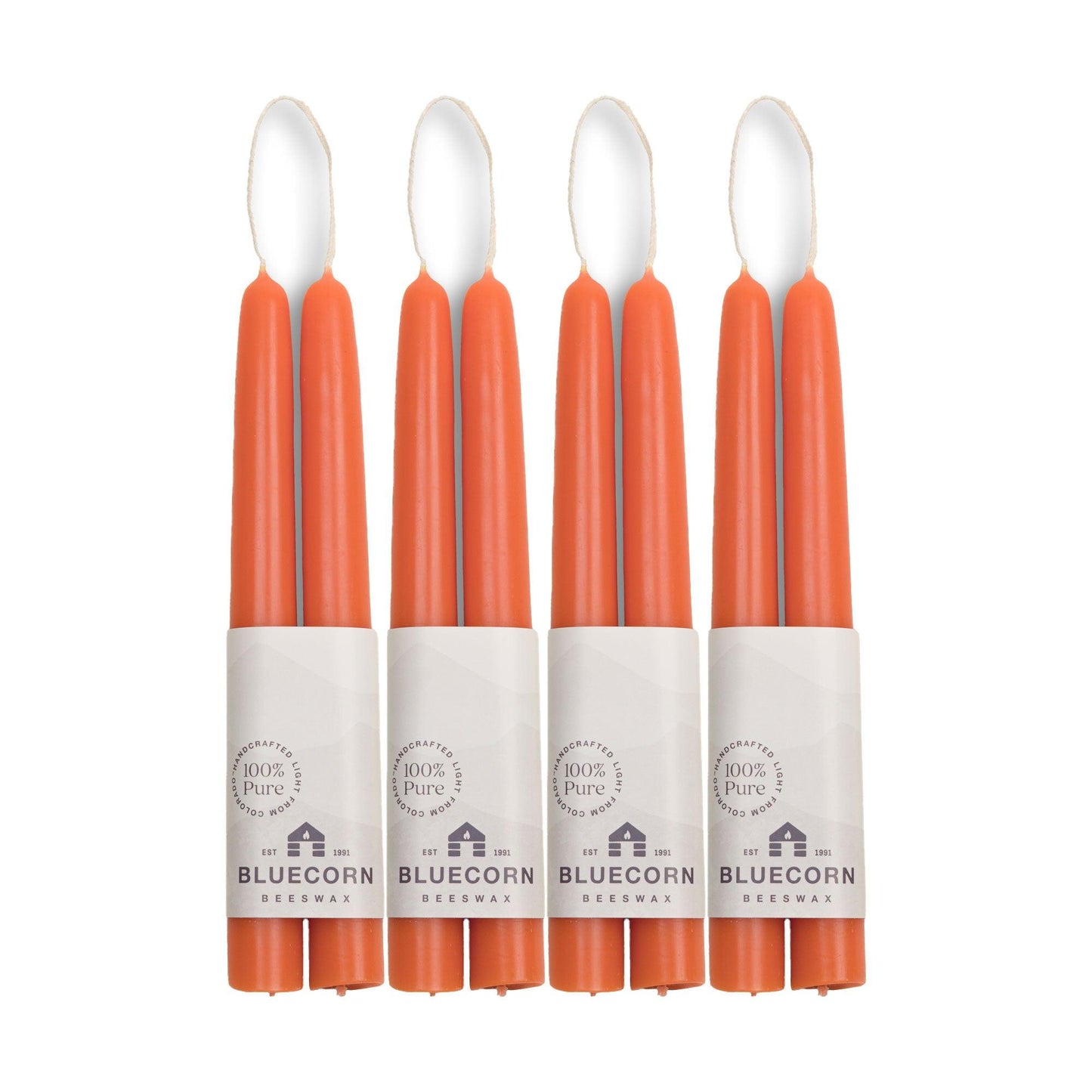 Hand-Dipped Beeswax Taper Candles - Bulk 4-Pair Bundle | Amazing Pinatas