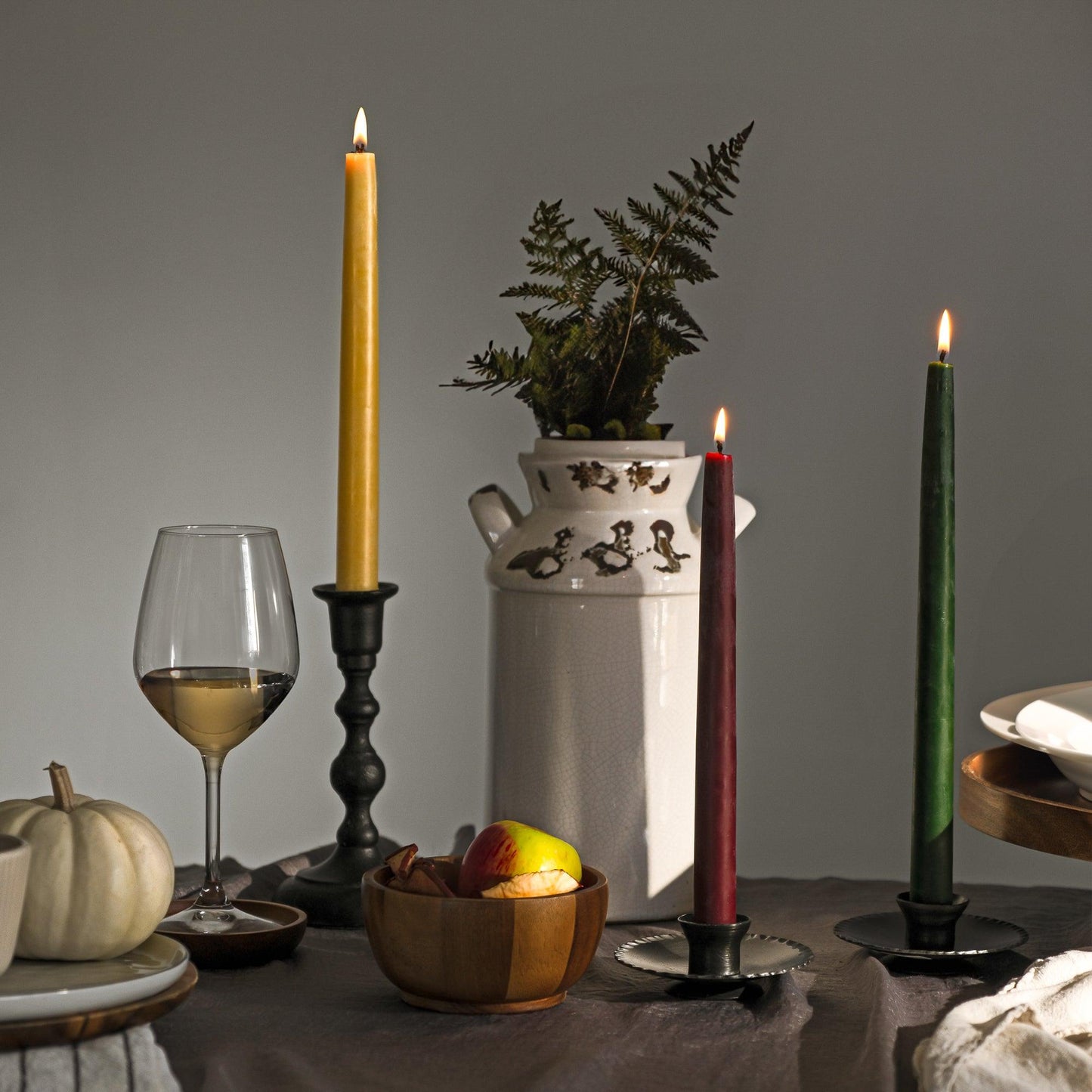 Hand-Dipped Beeswax Taper Candles - Bulk 4-Pair Bundle | Amazing Pinatas